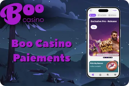 Accès au compte Boo Casino Canada avec bonus de bienvenue et jeux en direct.