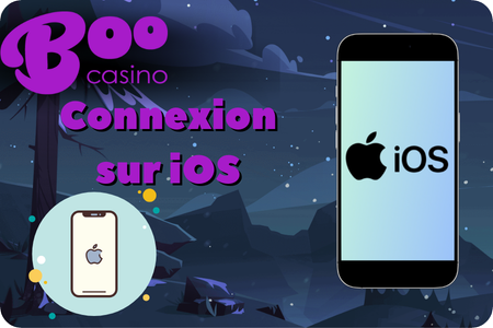 Page de connexion Boo Casino optimisée pour iPhone et iPad.