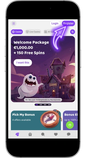 Boo Casino login process