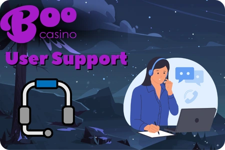 User support in BooCasino