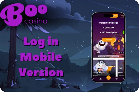 Log in Boo Casino on mobile